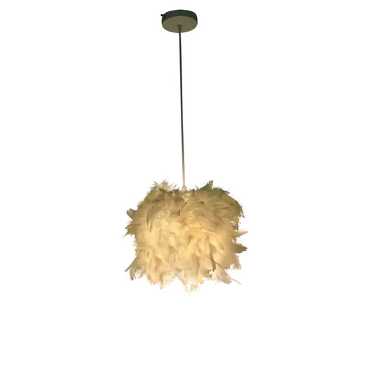 Mini Nordic Feather Pendant Light for Cozy Spaces